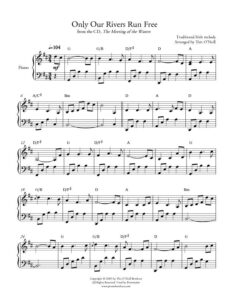 Only Our Rivers Run Free - Solo Piano Sheet Music PDF Download